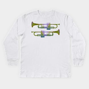 Trumpets Kids Long Sleeve T-Shirt